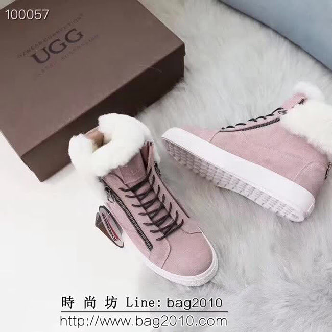 UGG 2018最受歡迎 內增高墊腳 鞋口羊毛外翻 羊毛靴 QZS2627